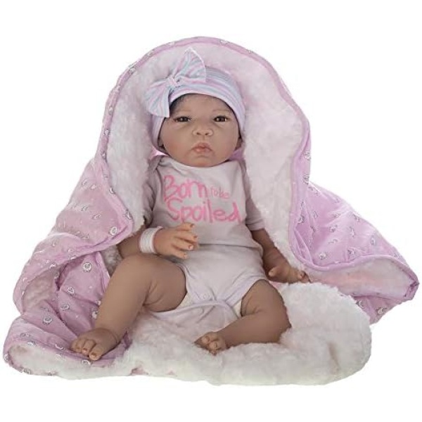 Paradise Galleries Asian Realistic Baby Doll, Jannie de Lange Designer's Doll Collections, 20" Adorable Real Life New Year Birthday Party Baby Doll Gift with Doll Accessories - Born to be Spoiled