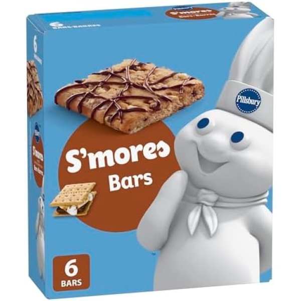 Pillsbury Softbake S'Mores Flavour Bars, Pack of 6 Bars, Snack Bars