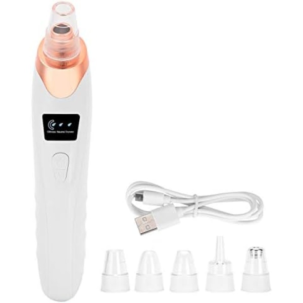 USB Pore Cleaner, Portable Blackhead Removal Device, Electric Pore Cleaner, Pimple Removal Vacuum Sucker Skin Care Tool Cleaner Instrument with 4 Suction Head