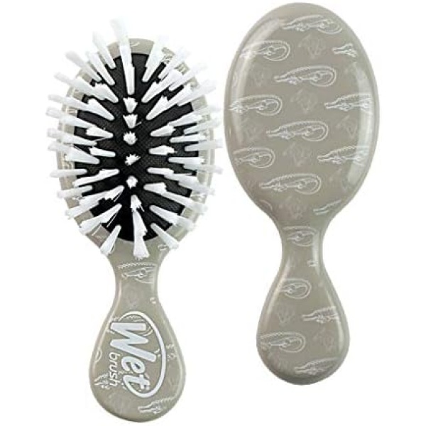 Wet Brush Hair Brush Detangler- Baby Brush Detangling Knots Snag-Free, Anti-Static Brush Intelliflex Bristles No Pain Split-Ends & Hair Breakage, Alligator Print, Ash,Standard