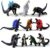 10 Pcs Godzila Toys Action Figures, Godzila Toys King of The Monsters Mini Dinosaur Decorate 2-3 Inches