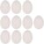10Pieces Solid Plastic Smooth Eggs White Color Plastic Dummy Eggs Fake Dummy Egg 1.42″ x 1.02″
