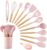 13 Pieces Silicone Kitchen Cooking Utensils Set: Wood Handle Kitchen Spatula Set – Heat Resistant Kitchen Gadgets Tools for Non-Stick Cookware(Pink)