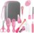 14 pcs Baby Grooming Kit, RoseFlower Baby Healthcare Kit, Baby nail cutter kits, Include Baby Brush Comb Nail Clipper Finger Toothbrush, Nursery Health Care Set for Newborns Infant Boys Girls#pink