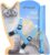 XPangle Cat Harness and Leash Adjustable Nylon Halter Harness Kitten Nylon Strap Belt Safety Rope Leads (Light Blue)