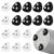 16Pcs Caster Wheels for Small Appliances, 360°Rotation Self Adhesive Caster Wheels, Pulley Wheel Rollers Stainless Steel Swivel Wheels for Trash Can Storage Box Furniture (16Pcs)