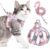 AUTOWT Cat Harness and Leash for Walking, Adjustable Escape Proof Soft Vest Harness for Kitten with Reflective Strips, Lightweight Step-in Jacket for Cats Puppy Small Pet Traveling Hiking (S, Pink)