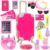 18 Inch Girl Doll Travel Play Set 1 Suitcase Luggage with 22 Pcs Travel Accessories for 18 Inch Girl Doll