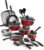 18 Piece Nonstick Pots & Pans Cookware Set Kitchen Kitchenware Cooking NEW (RED)