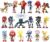 18 pcs Cartoon Character Toys Action & Toy Figures 2.4-3.1inch, Party Supplies Cake Toppers,Perfect Kids Gifts(with Box)