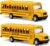 2 Pack 5.5″ Pull Back School Bus Toy, Die-cast Metal Vehicles with Bright Yellow for Boys Girls Kids Toddlers