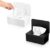 2 Packs Wipes Dispenser Tissue Box with Lid Baby Wipes Case Secure Seal Wipes Container Wipe Holder Baby Wipes Box Tissue Case Box Dust-proof Keeps Baby Wipe Fresh Safe (Black and White)