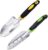 2 Pcs Gardening Tools Trowel & Wide Garden Shovel Pointed with Soft Rubberized Non-Slip Ergonomic Handle, Garden Hand Tools for Planting, Transplanting, Weeding, Moving and Smoothing Soil