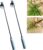 2023 New Weeding Artifact Uprooting Weeding Tool, Premium Manganese Steel Forged Weed Puller 4 Teeth Dual Purpose Weeder, Hand Weeder Tool for Gardening with Long Handle (2PCS Iron Handle 12 lnch)