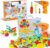 237 PCS STEM Toys for 3+ Year Old, 2D & 3D Creative Toy Drill Puzzle Set, DIY Mosaic Drill and Screwdriver Toy Set for Toddler Preschool Boys and Girls, Engineering Building Kits for 3-8 Years Old