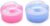 2PCS(Blue + Pink) Plastic Empty Portable Refill Baby Toddler Skin Care After-bath Loose Powder Case Face Body Talcum Make-up Storage Holder Container Dispenser with Soft Sponge Puff