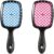 2pcs Detangling Hair Brushes, Detangling Brush for Curly Hair Practical Detangling Hair Comb Anti-static Detangling Brush for Wet Dry Natural Thick Hair(Blue, Rose Red)