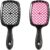 2pcs Vented Detangling Hair Brushes for Unbrush, Detangler Brush for Curly Hair Practical Detangle Hair Comb Anti-static Detangling Brush for Wet Dry Natural Thick Hair(Black, Rose Red)