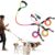 3 Way Dog Leash, 75 Inch Dog Leash Detachable 360 Swivel No Tangle with Soft Padded Handle for Small/Medium Dogs PT048