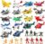 30 Pcs Airplane Toys Set Pull Back Vehicles Boys 18 Pcs Plane Playset 12 Pcs Military Soldiers Including Helicopter Toys Jet Toys Bomber Toys Fighter Jet Toys Biplane Toy for Birthday Party Favor Toys