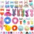 31 Pcs 11.5 Inch Girl Doll Summer Accessories 10 Swimsuits 10 Shoes 2 Floats with 9 Accessories for 11.5 Inch Dolls