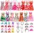 32 PCS Doll Accessories, 10x Mix Cute Dresses, 10x Shoes, 6X Crowns, 6X Necklaces,Dress Clothes Accessories for Barbie Doll