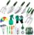 38 PCS Garden Hand Tools Set with Storage Bag, Stainless Steel Shovels, Pruner, Rake, Trowel and Mini Garden Transplanting Tools