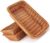 3pcs Poly-Wicker Bread Basket, 11.8″x 7.9″x 2.8″ Tabletop Food Serving Baskets Trays, Bread Proofing Basket, Food Fruit Vegetables Sundries Storage Basket for Restaurant Bakery Family Party