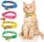 4 Pack Cat Collars, Breakaway Cat Collar with Safety Buckle and Collar Bell, Adjustable Fruit Print Collar with Pineapple, Cherry, Lemon, Avocado for Cute Pet Cats Kitten Puppy and Dog… (Fruit)