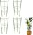 4 Pack Plant Support Cages, 18″ Garden Plant Stake, Tomato Cages Supports,Plant Climbing Support Frame, Garden Plant Support for Climbing Flowers Vegetables Fruit (with 20m Cable Tie)