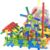 400 Pieces Toy Pipe, Tubular Spout Construction Building Blocks , Fun Educational Building Construction Toys with Wheels, Parts and Storage Bag for Kids Boys Girls Ages 3+