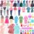 45 Items for Doll 1 Coat 1 Sweater 5 Tops and Pants Outfits 7 Dresses 10 Shoes and 21 Other Accessories for 11.5 Inch Dolls