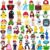 48pcs Mini Super Mario Brothers Action Figures Kids Toys Cupcake Toppers Collection Playset