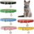 6 Pcs Cat Collars with Bell, PU Leather Cat Collar Adjustable Kitten Collar with Safety Buckle for Girl Boy Pet Cats (Neck Fit 5.9″-9″, 6 Colors)