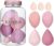 7 PCs Multi-color Series Makeup Sponge Set, Foundation Blending Beauty Blender, Flawless for Liquid Creams and Powders (Pink)