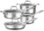 8-Piece Triply Cookware Set Stainless Steel-Triply Kitchenware Pots & Pans Set Kitchen Cookware w/Dakin Etching Non-Stick Coating-Sauce Pot, Stew Pot, Cooking Pot, Frying Pan, Lids-NutriChef NC3PLY8Z