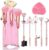 9 PCs Sailor Moon Makeup Brush Set Cute Pink Pouch,Foundation Eyebrow Eyeliner Eye-shadow Brush Cosmetic Conceler Brushes Kit Tool for Daily Use and Valentine’s Day/Thanksgiving/Birthday Gift