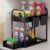 AIXPI Under Sink Organiser and Storage,2 Tier Kitchen Organizers and Storage with Bottom Sliding Basket Drawer,4 Hooks,2 Hanging Cups,Multi-purpose for Kitchen Bathroom Countertop,Black