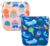 ALVABABY Swim Diapers Reusable Washable Adjustable 0 to 36 mo.for Infants Toddlers 2 Pack Large Size Swimming Lesson ZDYK116-117-CA