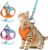 AMIR Cat Harness and Leash, Stylish Cat Leash Escape Proof, Adjustable, Reflective Strap, Breathable, Suitable for 6-10 Pounds of Cats and Small Dogs- Orange, XS