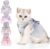 AMIR Pet Dog Dresses, Stylish Cat Harness and Leash, Escape Proof Kitten Collar Cat Walking Jacket, Princess Dog Dresses Suitable for 5.5-8.8lbs of Cats and Small Dogs-Grey White,M