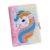 Abaodam 4pcs Notebook with Lock Lovely Girl Diary Unicorn Cover Dairy Girl Notebook Child Cartoon Stationery