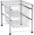 Amazon Basics 2-Tier Sliding Drawers Basket Storage Organizer, Silver