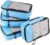 Amazon Basics 4 Piece Small Packing Travel Organizer Cubes Set – Sky Blue