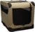 Amazon Basics Portable Folding Soft Dog Travel Crate Kennel – 21 x 21 x 30 Inches, Tan