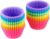 Amazon Basics Reusable Silicone Baking Cups, Muffin Liners – Pack of 24, Multicolor