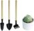 Andiker Mini Gardening Tools, 3pcs Portable Garden Hand Tools Set, Miniature Gardening Rake Trowel and Shovel for Seedlings, Bonsai, Succulents, Herbs, Terrariums and Planting (3pcs)