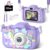 Anesky Kids Camera, Toy Camera for 3 4 5 6 7 8 9 10 11 12 Year Old Girls/Boys, Kids Digital Camera for Toddler with Video, Best Birthday Festival Gift Selfie Camera for Kids with 32GB TF Card – Purple