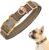 Auroth Dog Collar for Medium Large Dogs, Reflective Dog Collar, Soft Nylon Adjustable Dog Collars with Heavy Duty Metal D Ring Tangle Free (Medium:12″-19.6″, Army Yellow)