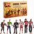 BOHS Zombie Dolls Action Figures Toys – Gift Package – Articulated Joints Miniature Model – 4 Inches – Pack of 6